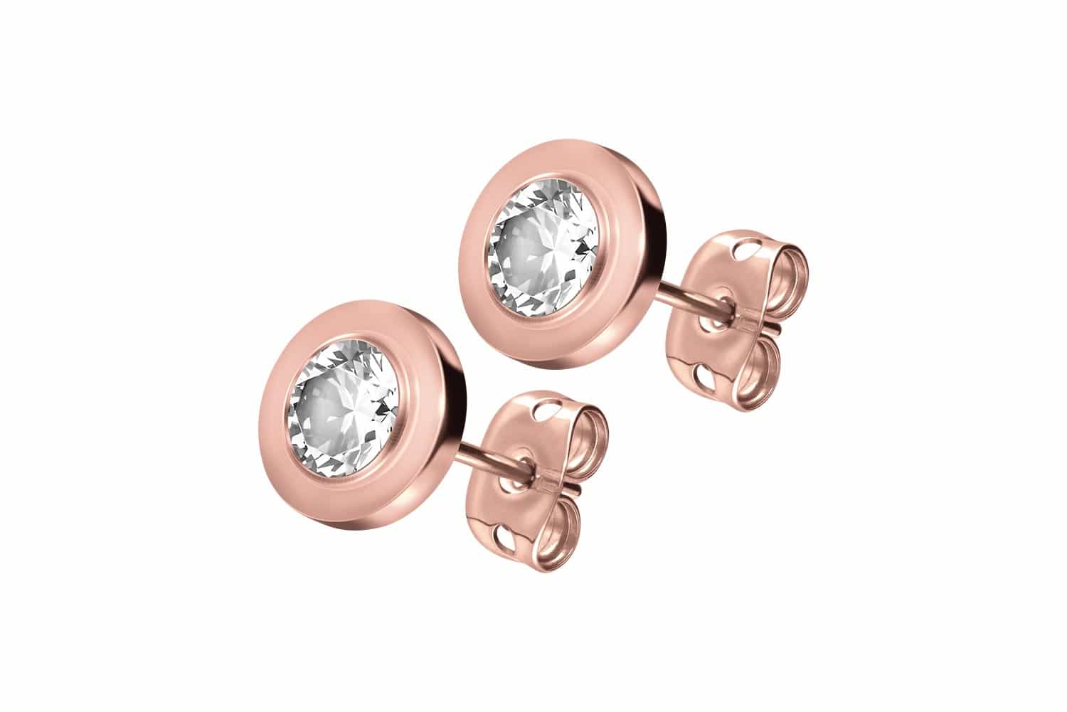 Titan Ohrstecker DISC + KRISTALL